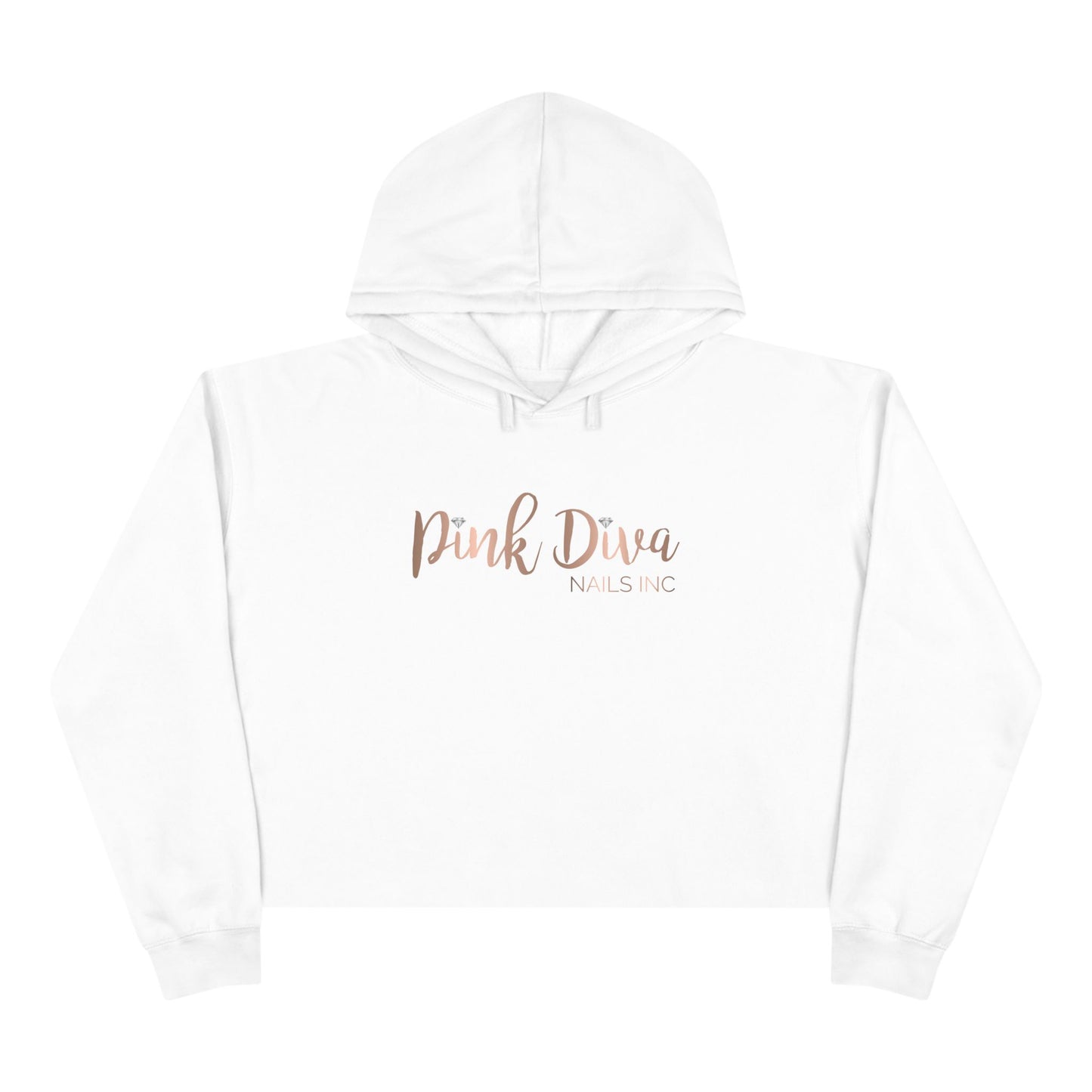 Pink Diva Crop Hoodie - Chic Apparel for Trendy Nail Enthusiasts