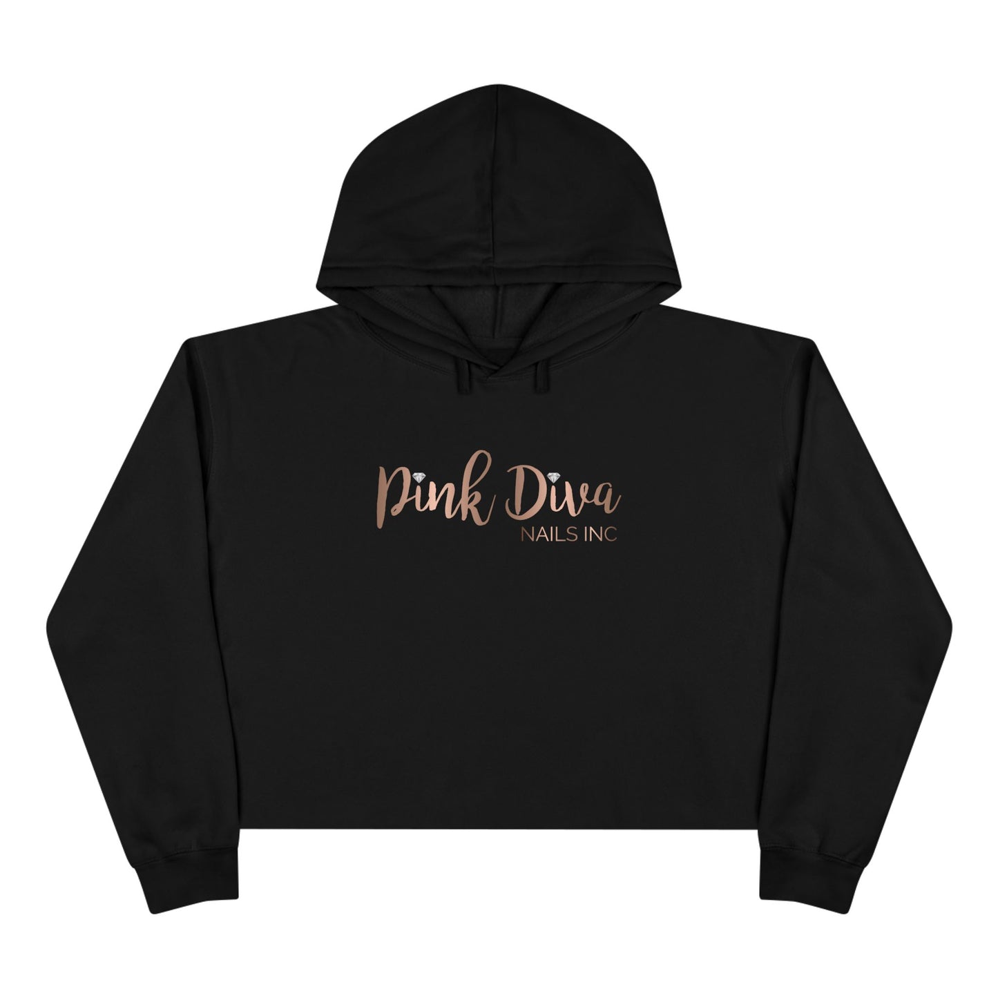 Pink Diva Crop Hoodie - Chic Apparel for Trendy Nail Enthusiasts