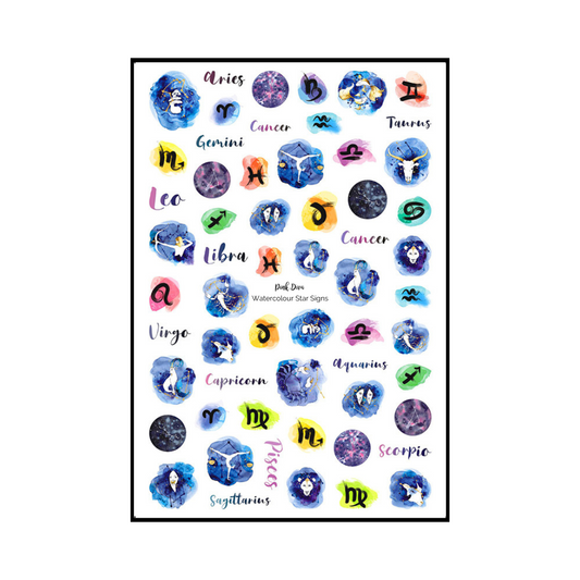 Watercolour Star Signs