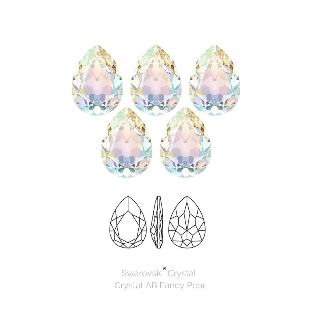 Swarovski® Chrysolite Pear Chaton