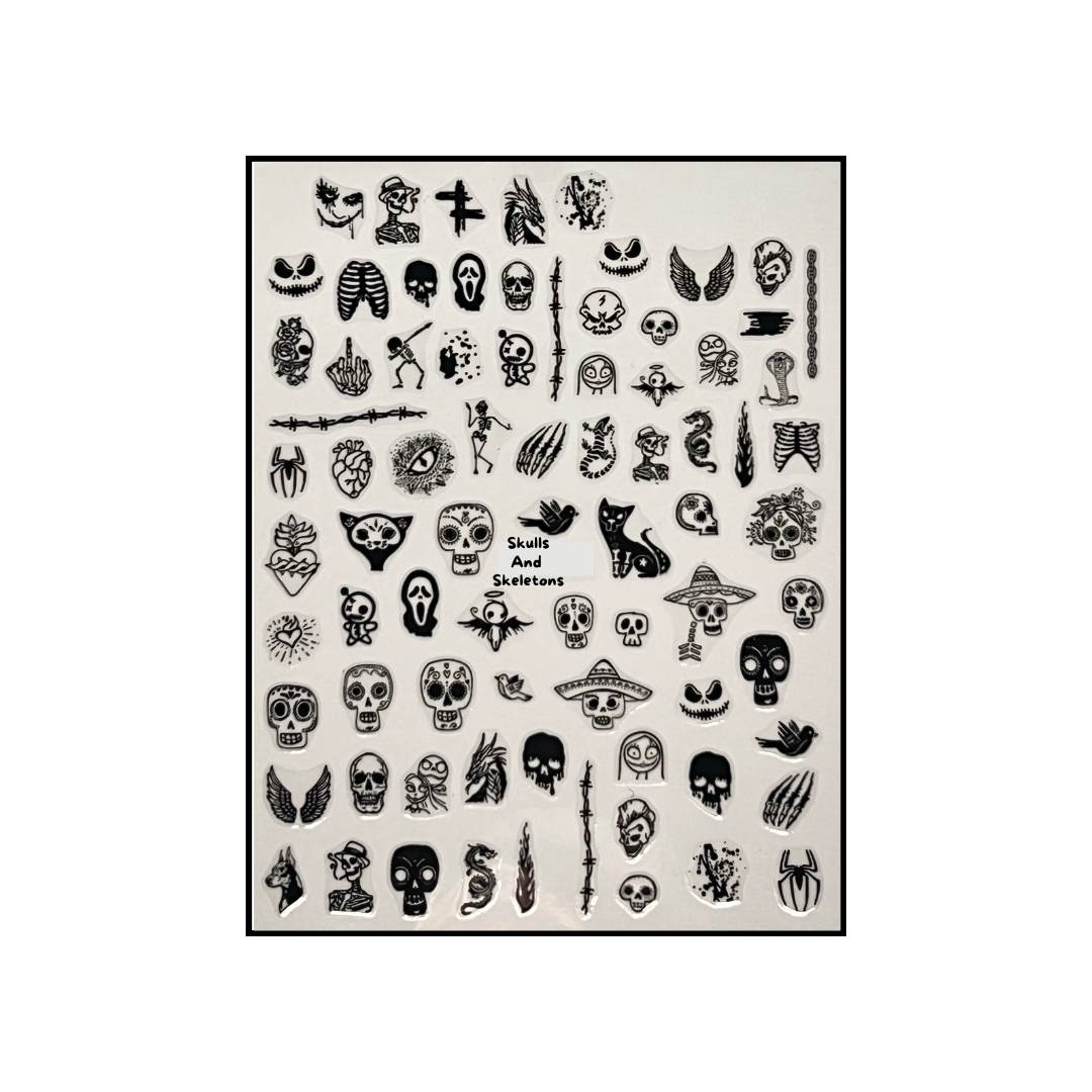 Skulls And Skeleton Stickers
