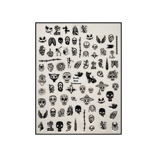 Skulls And Skeleton Stickers
