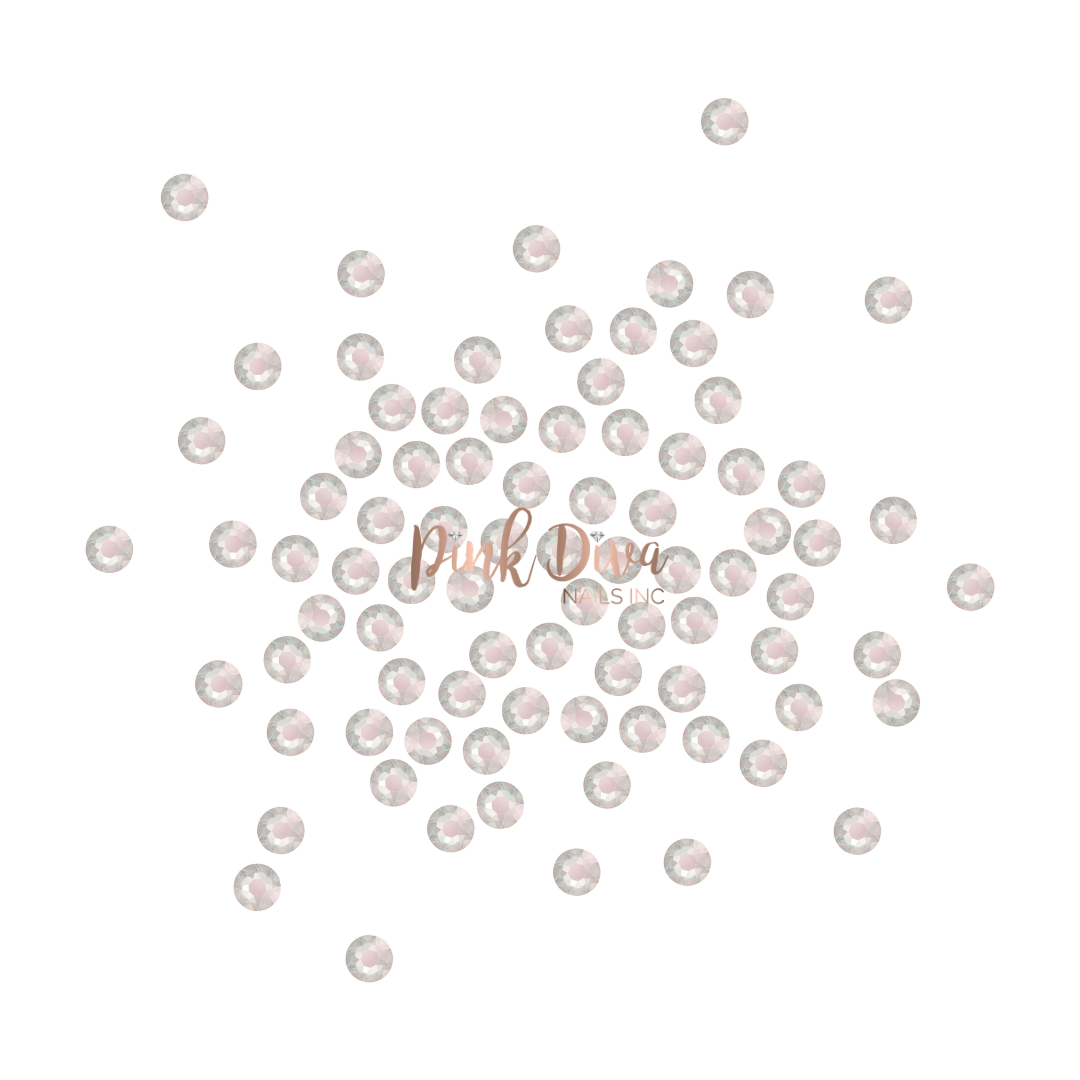 Swarovski Electric White DeLite flatback crystals