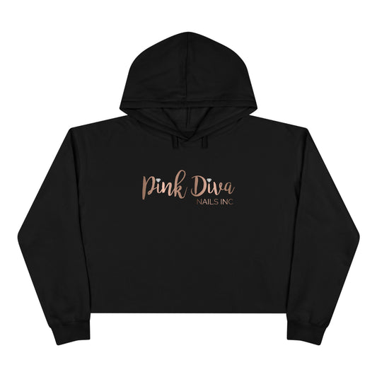 Pink Diva Crop Hoodie - Chic Apparel for Trendy Nail Enthusiasts