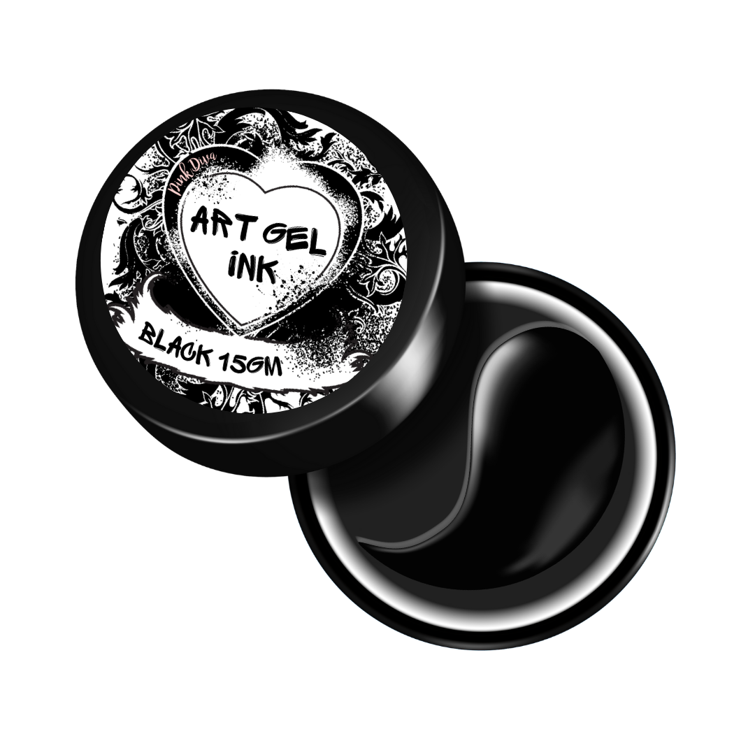 Art Gel Ink Pot Black – Pink Diva