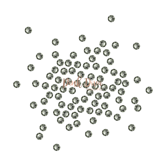 Swarovski Black Diamond flatback crystals