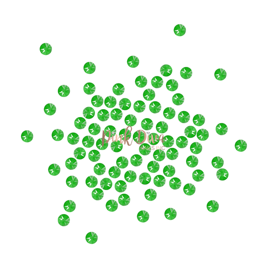 Swarovski Electric Green flatback crystals