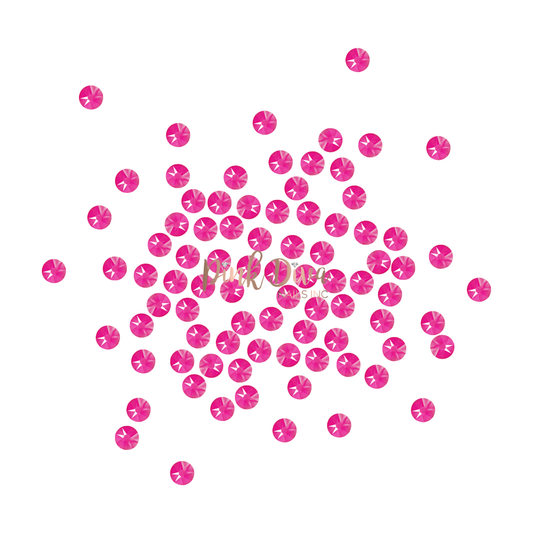 Swarovski Electric Pink flatback crystals