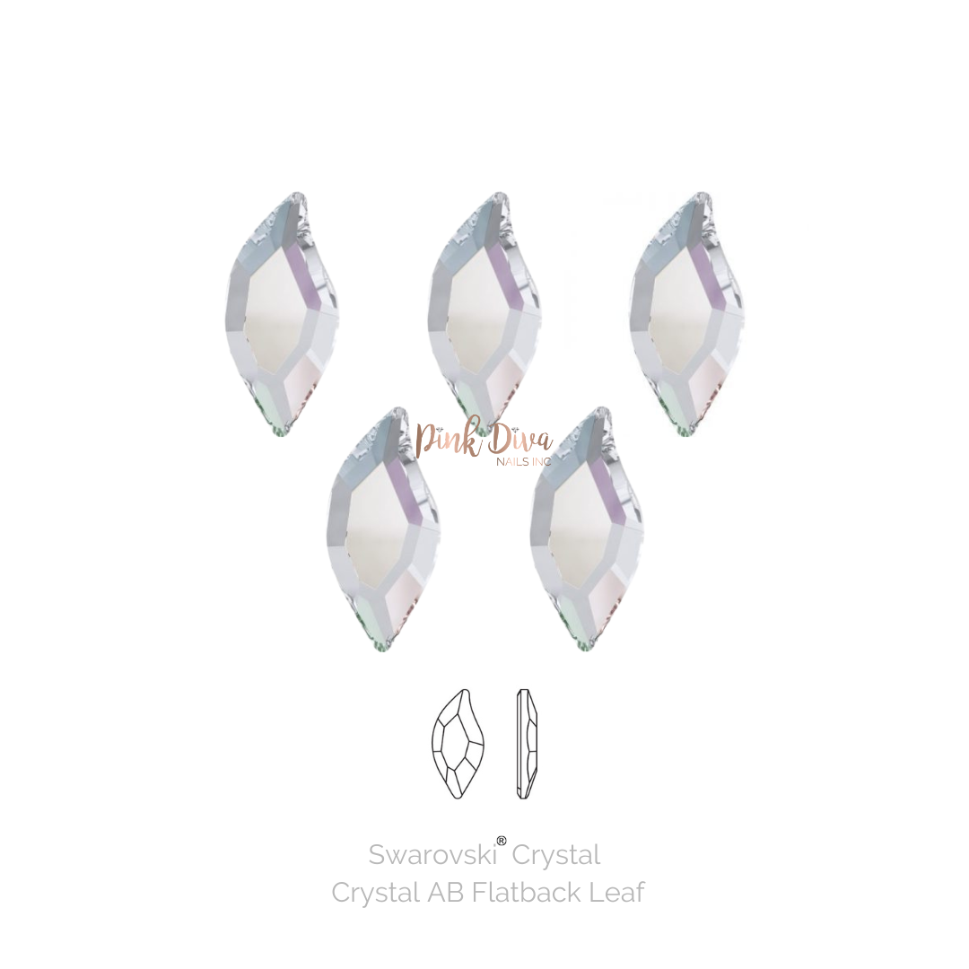 Swarovski® Crystal AB Leaf Flatback