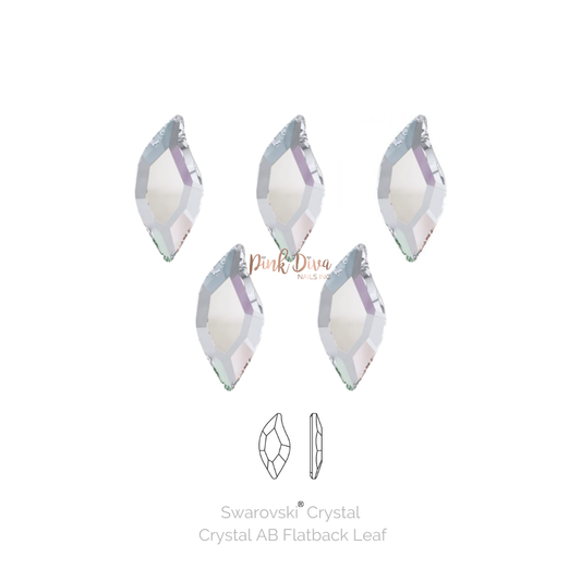 Swarovski® Crystal AB Leaf Flatback