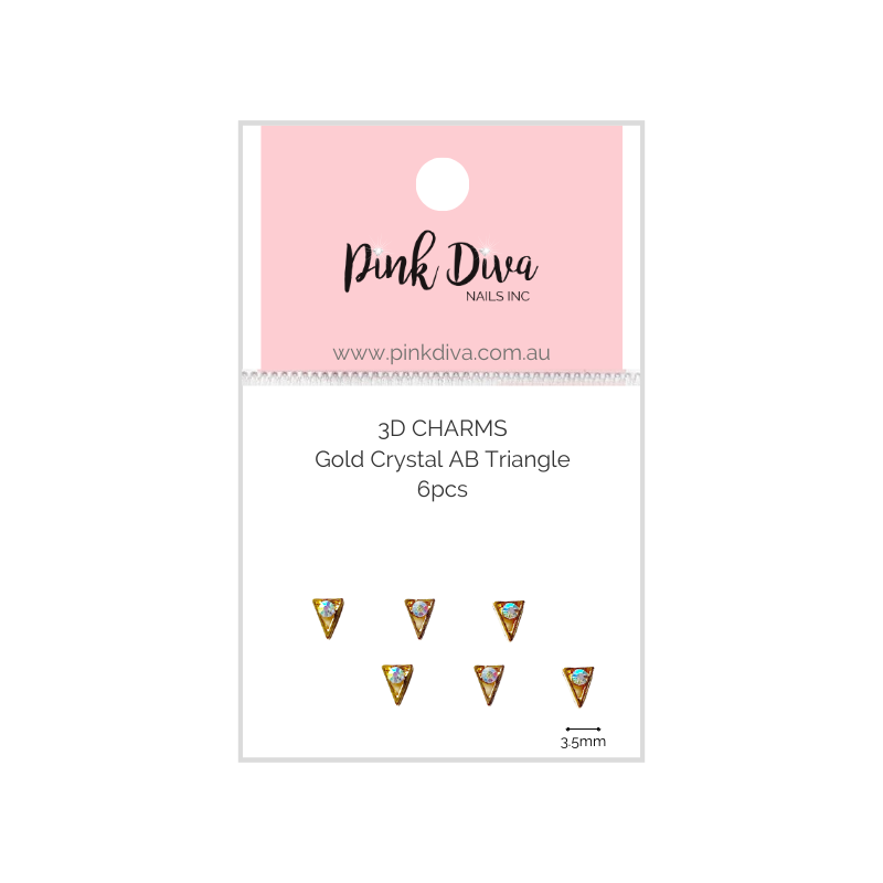 Gold 'Crystal AB' Triangle – Pink Diva