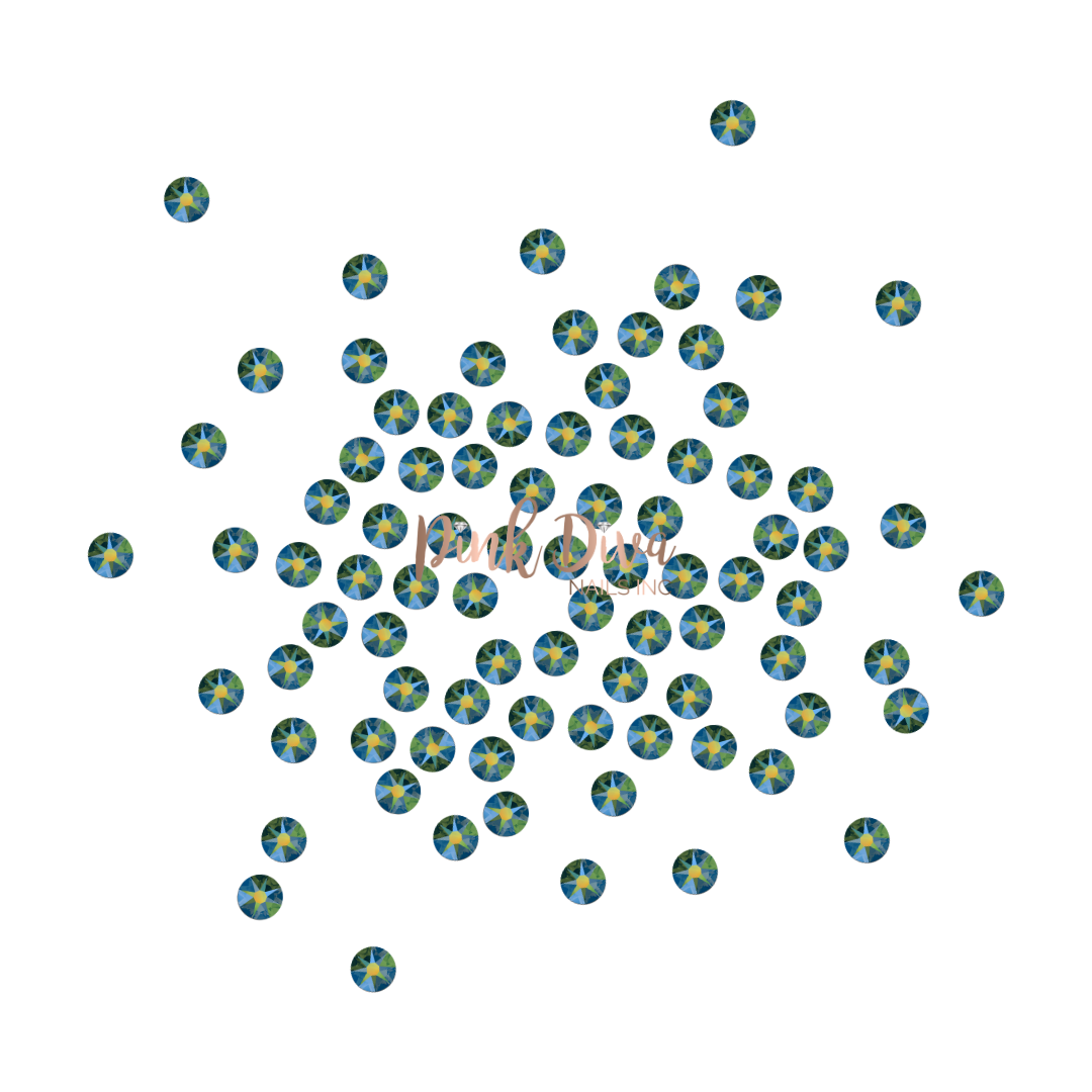 Swarovski Iridescent Green flatback crystals