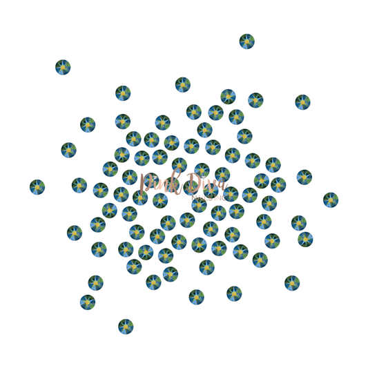 Swarovski Iridescent Green flatback crystals