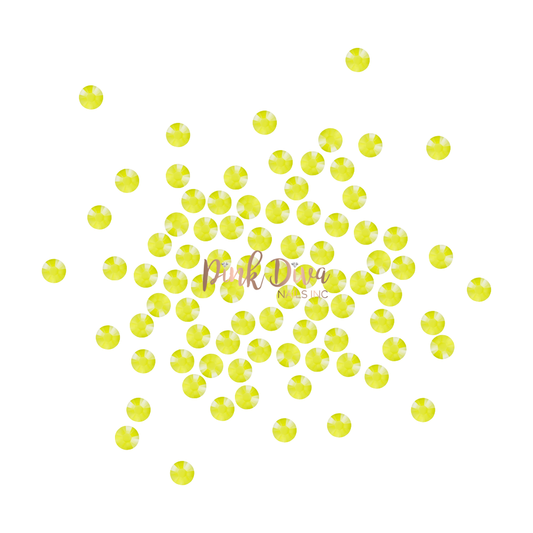 Swarovski Electric Yellow DeLite flatback crystals